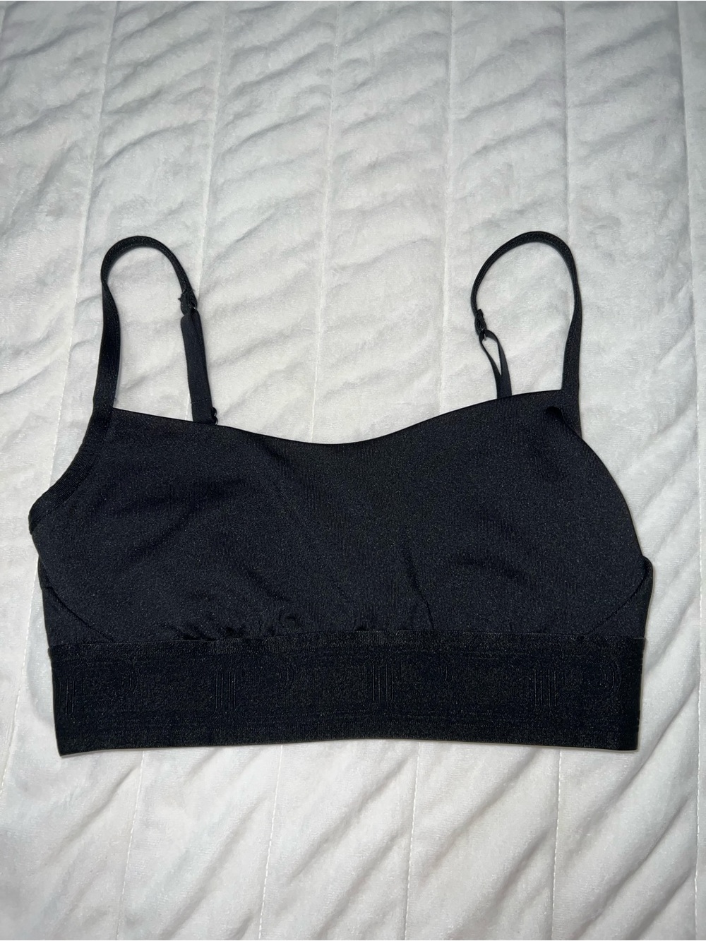 PINK Victoria's Secret Black Seamless Bralette with Adjustable Straps
